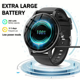 Smartwatch with battery display on a white background